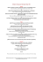 Bellaria Restaurant Christmas Menu 2012