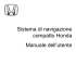 Sistema di navigazione compatto Honda Manuale dell`utente