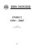 Scarica l`INDICE TEMATICO DELLA RIVISTA dal 1994 al 2005
