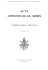 Acta apostolicae Sedis. Commentarium Officiale