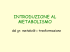 introduzione al metabolismo