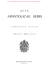 Acta apostolicae Sedis. Commentarium Officiale