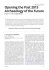 Opening the Past 2013 Archaeology of the Future
