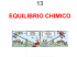 l`equilibrio chimico