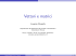 Vettori e matrici - Dipartimento di Matematica e Informatica