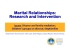 Marital Relationships: Research and Intervention Issues: Divorce