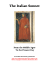 The Italian Sonnet - Faculty of Medieval and Modern Languages