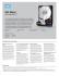 WD Black PC HD Series Specification Sheet