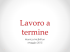 Lavoro a tempo determinato - Facoltà di Giurisprudenza