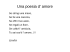 Una poesia d` amore