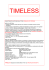 Caratteristiche Timeless STREAM