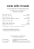 Carta delle vivande