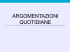 argomentazioni quotidiane - Dipartimento di Comunicazione e