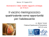Il vaccino meningococcico quadrivalente come