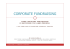 CORPORATE FUNDRAISING CORPORATE FUNDRAISING