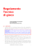Regolamento Tecnico di gioco
