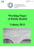 Working paper of Public Health