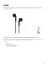 Auricolari filo stereo Duo per telefoni cellulari Nokia connettore 3,5 mm