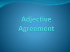 Adjective Agreement