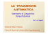 la traduzione automatica - Dipartimento di Informatica