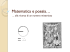 Matematica e poesia…