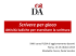 Scrivere per gioco