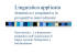 Linguistica applicata - Dipartimento di Scienze Umane per la