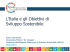 L`Italia e gli Obiettivi di Sviluppo Sostenibile
