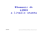 Elementi di LINUX a livello utente