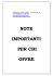 note importanti per chi offre