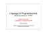 Descrizione dei linguaggi - Dipartimento di Informatica