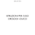 istruzioni per l`uso orologi i-gucci