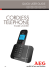 (hs settings). - AEG Telephones