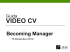 video cv - Becoming Manager