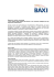 Comunicato Stampa BAXI