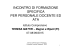 INCONTRO DI FORMAZIONE SPECIFICA PER PERSONALE