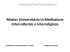 Presentazione_Master Universitario in Mediazione Interculturale e