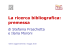 La ricerca bibliografica: premessa - Biblioteca di Ateneo