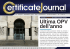 Ultima OPV dell`anno - Certificate Journal