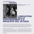 l`industria della raffinazione e il mercato del bitume