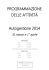 PROGRAMMAZIONE DELLE ATTIVITÀ