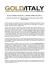 Comunicato stampa n. 1