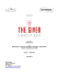 THE GIVER production notes ITA