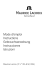 Mode d`emploi Instructions Gebrauchsanweisung