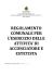 Regolamento per l`esercizio delle attività di
