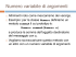 Numero variabile di argomenti