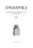 pubblicato in Epigraphica, 77, 2015, pp. 426