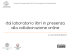 dal laboratorio in presenza a quello online