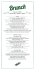 Brunch Menu - Il Mascalzone