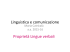 Linguistica e comunicazione Proprietà Lingue